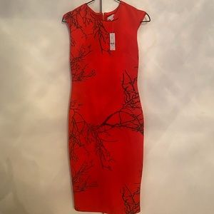 Dress, never worn, red and black. Tag still on.